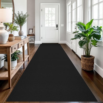 EARTHALL Woven Area Rug 3x5 Ft Washable Rugs for Entryway Braided Non Slip Rubber Backed Throw Rugs Door Mat Indoor Outdoor Entrance Cotton Carpet for Kitchen Foyer Front Door, Orange/Tan/Brown