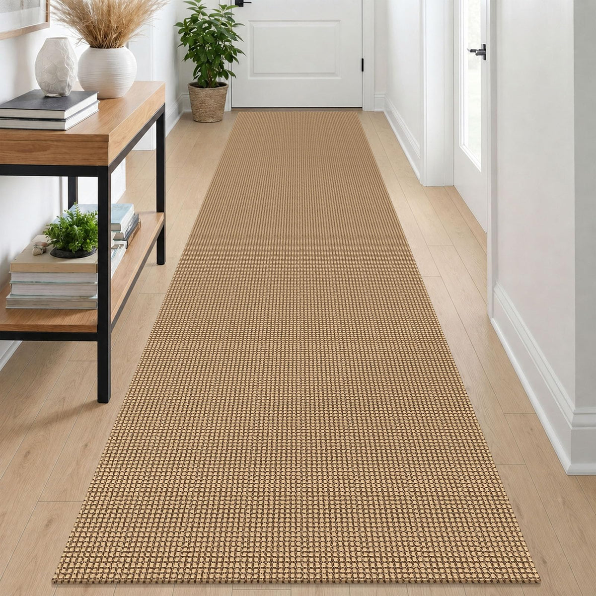 IOHOUZE Washable Area Rug 3x5 Non Slip Rubber Backed Woven Rugs for Entryway Rugs Indoor Outdoor Doormat Throw Rug Floor Carpet for Entrance Kitchen Front Door, Olive Green/Earthy Green