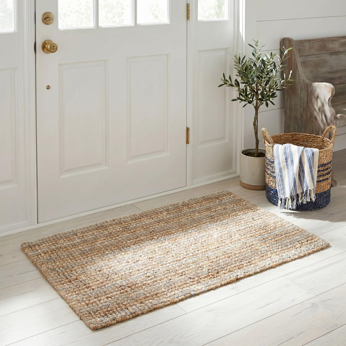 SAFAVIEH Natural Fiber Area Rug 8x10, Jute Knotted Large Natural NF447A