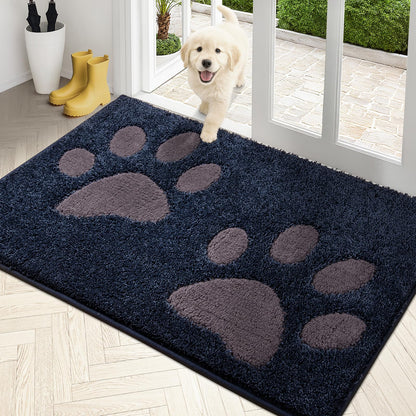 PURRUGS Dirt Trapping Door Mat Indoor Entrance, 32" x 47", Grey