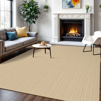 IOHOUZE Washable Area Rug 3x5 Non Slip Rubber Backed Woven Rugs for Entryway Rugs Indoor Outdoor Doormat Throw Rug Floor Carpet for Entrance Kitchen Front Door, Olive Green/Earthy Green