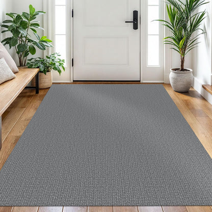 EARTHALL Washable Area Rug, Non Slip Entryway Rug, 4x6 Ft, Sand/Beige