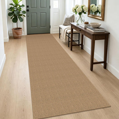 IOHOUZE Small Area Rug 2x3 Washable Woven Rugs for Entryway Non Slip Rubber Backed Front Door Rugs Indoor Doormat Throw Rug Floor Carpet for Entrance Kitchen, Cream/Beige