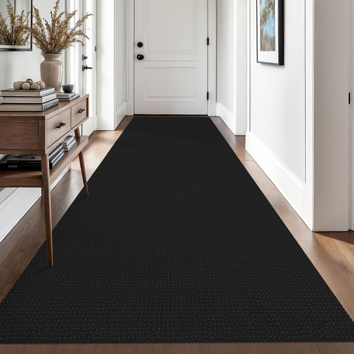EARTHALL Woven Area Rug 3x5 Ft Washable Rugs for Entryway Braided Non Slip Rubber Backed Throw Rugs Door Mat Indoor Outdoor Entrance Cotton Carpet for Kitchen Foyer Front Door, Orange/Tan/Brown