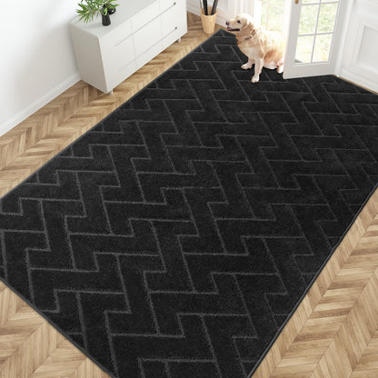 PURRUGS Dirt Trapping Door Mat Indoor Entrance, 32" x 47", Taupe