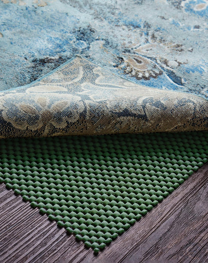 Veken 8x10 Ft Rug Pad Gripper for Hardwood Floors, Non Slip Dark Blue Rug Pads for Area Rugs, Thick Rug Grippers for Tile Floors, Under Carpet Anti Skid Mat, Keep Your Rugs Safe and in Place