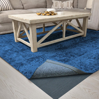 Veken 8x10 Ft Rug Pad Gripper for Hardwood Floors, Non Slip Dark Blue Rug Pads for Area Rugs, Thick Rug Grippers for Tile Floors, Under Carpet Anti Skid Mat, Keep Your Rugs Safe and in Place