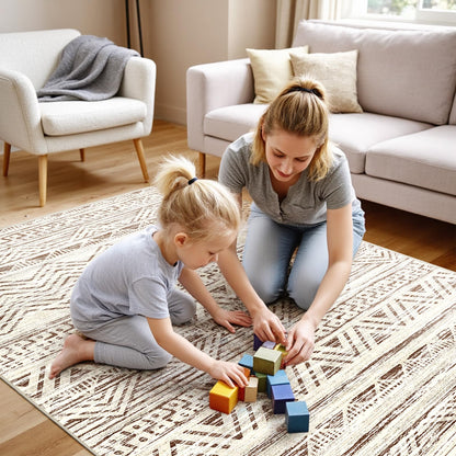 2'6"x8 Runner Rug Washable Moroccan: Non Slip Kitchen Long Floor Mat Gray