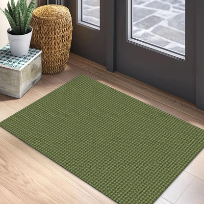 EARTHALL Woven Area Rug 3x5 Ft Washable Rugs for Entryway Braided Non Slip Rubber Backed Throw Rugs Door Mat Indoor Outdoor Entrance Cotton Carpet for Kitchen Foyer Front Door, Orange/Tan/Brown