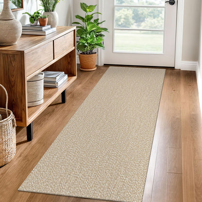 EARTHALL Washable Area Rug, Non Slip Entryway Rug, 4x6 Ft, Sand/Beige