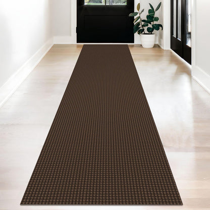 KOZYFLY Extra Long Runners for Hallways 3x20 ft Washable Kitchen Runner Non Slip Rubber Backed Hallway Rug Cotton Entryway Runner Rug Floor Carpet for Indoor Hall, Kitchen, Stair, Black/Dark Grey