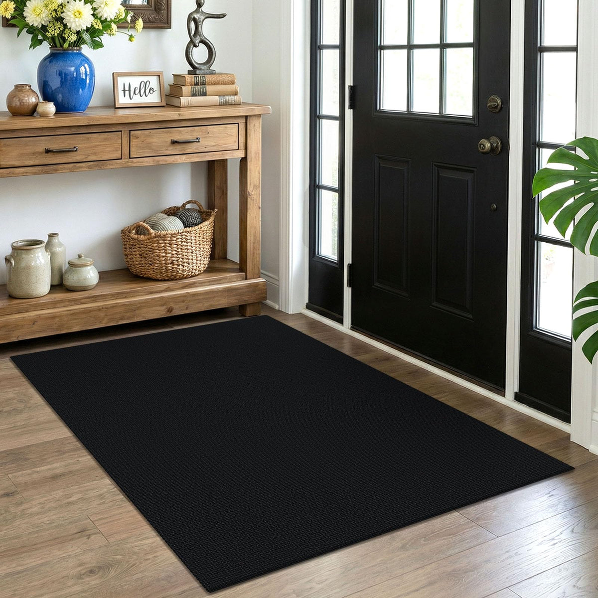 EARTHALL Washable Area Rug, Non Slip Entryway Rug, 4x6 Ft, Sand/Beige