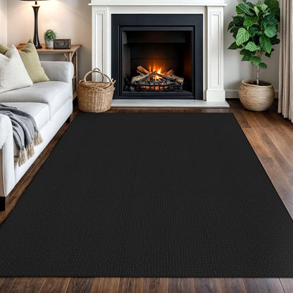 IOHOUZE Washable Area Rug 3x5 Non Slip Rubber Backed Woven Rugs for Entryway Rugs Indoor Outdoor Doormat Throw Rug Floor Carpet for Entrance Kitchen Front Door, Olive Green/Earthy Green