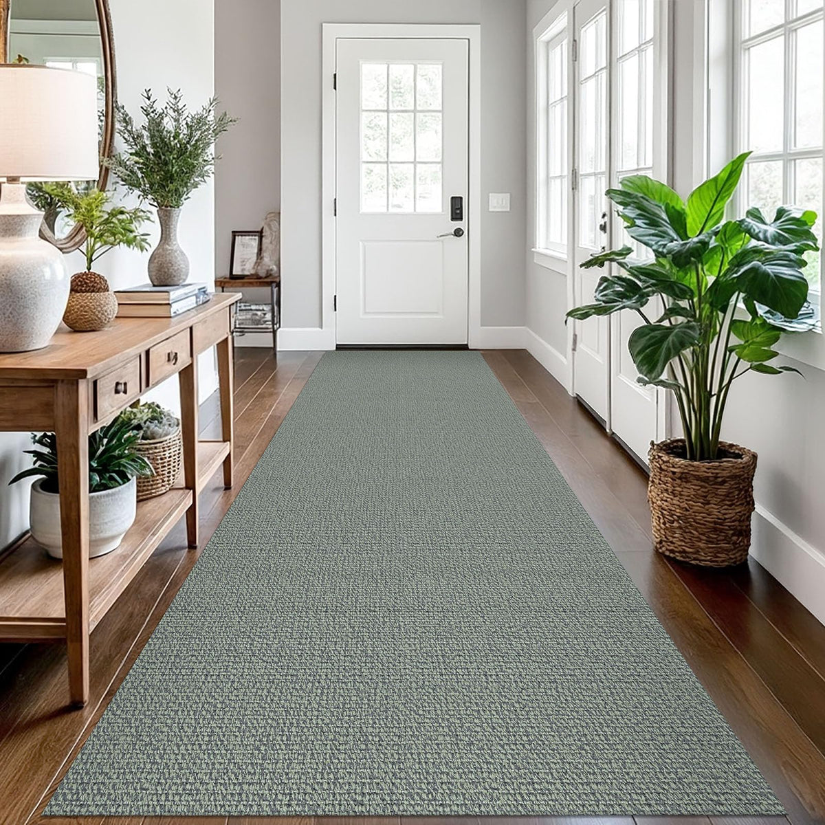 EARTHALL Washable Area Rug, Non Slip Entryway Rug, 4x6 Ft, Sand/Beige