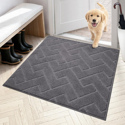 PURRUGS Dirt Trapping Door Mat Indoor Entrance, 32" x 47", Taupe