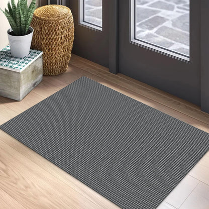 EARTHALL Woven Area Rug 3x5 Ft Washable Rugs for Entryway Braided Non Slip Rubber Backed Throw Rugs Door Mat Indoor Outdoor Entrance Cotton Carpet for Kitchen Foyer Front Door, Orange/Tan/Brown