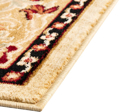 Rugs.com - Pioneer Rug – 5 Ft Square Ivory Easy-Clean Rug – Rustic Decor for Living Rooms, Bedrooms, and Entryways