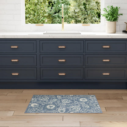 Nourison Home Aloha Natural Blue 2'3" x 10' Area Rug - Easy Clean, Non Shedding, Bed Room, Living Room, Dining Room, Kitchen (10' Runner)