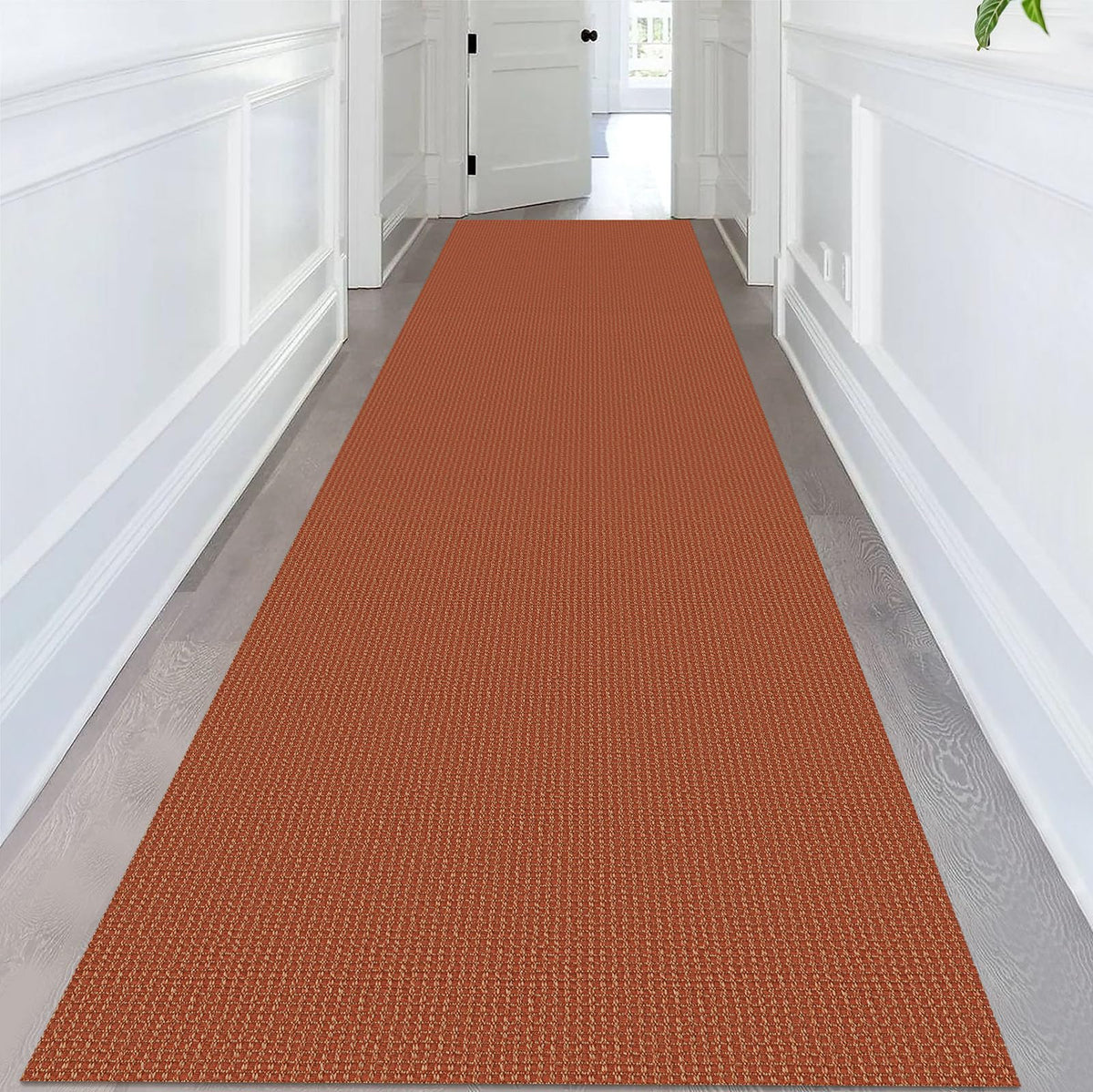 KOZYFLY Extra Long Runners for Hallways 3x20 ft Washable Kitchen Runner Non Slip Rubber Backed Hallway Rug Cotton Entryway Runner Rug Floor Carpet for Indoor Hall, Kitchen, Stair, Black/Dark Grey