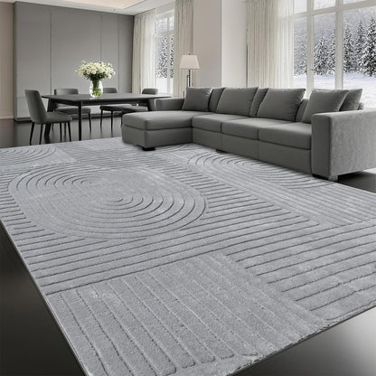 Brown Solid Area Rug 9x12 Large Washable Soft Rugs for Living Room