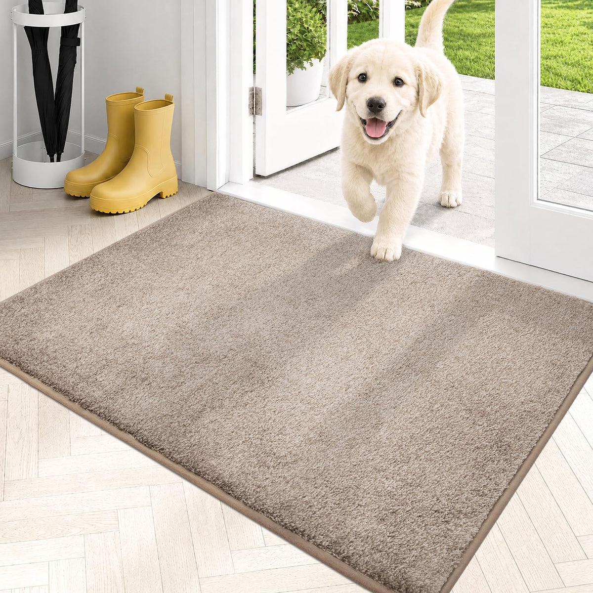 PURRUGS Dirt Trapping Indoor Door Mat, 31.5" x 47", Charcoal