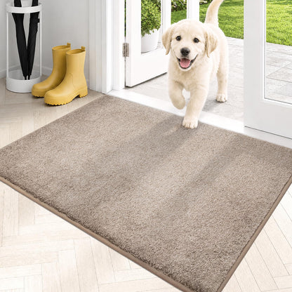 PURRUGS Dirt Trapping Indoor Door Mat, 34" x 59", Charcoal
