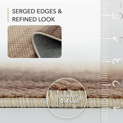 GoDear Design 5' x 8' Wool Area Rug, Premium New Zealand Wool Blend, Loop-Pile Tufting, Medium Pile Height, Ideal for High-Traffic Areas, Living Room & Bedroom, Safe for Pets and Children, Liquidsand