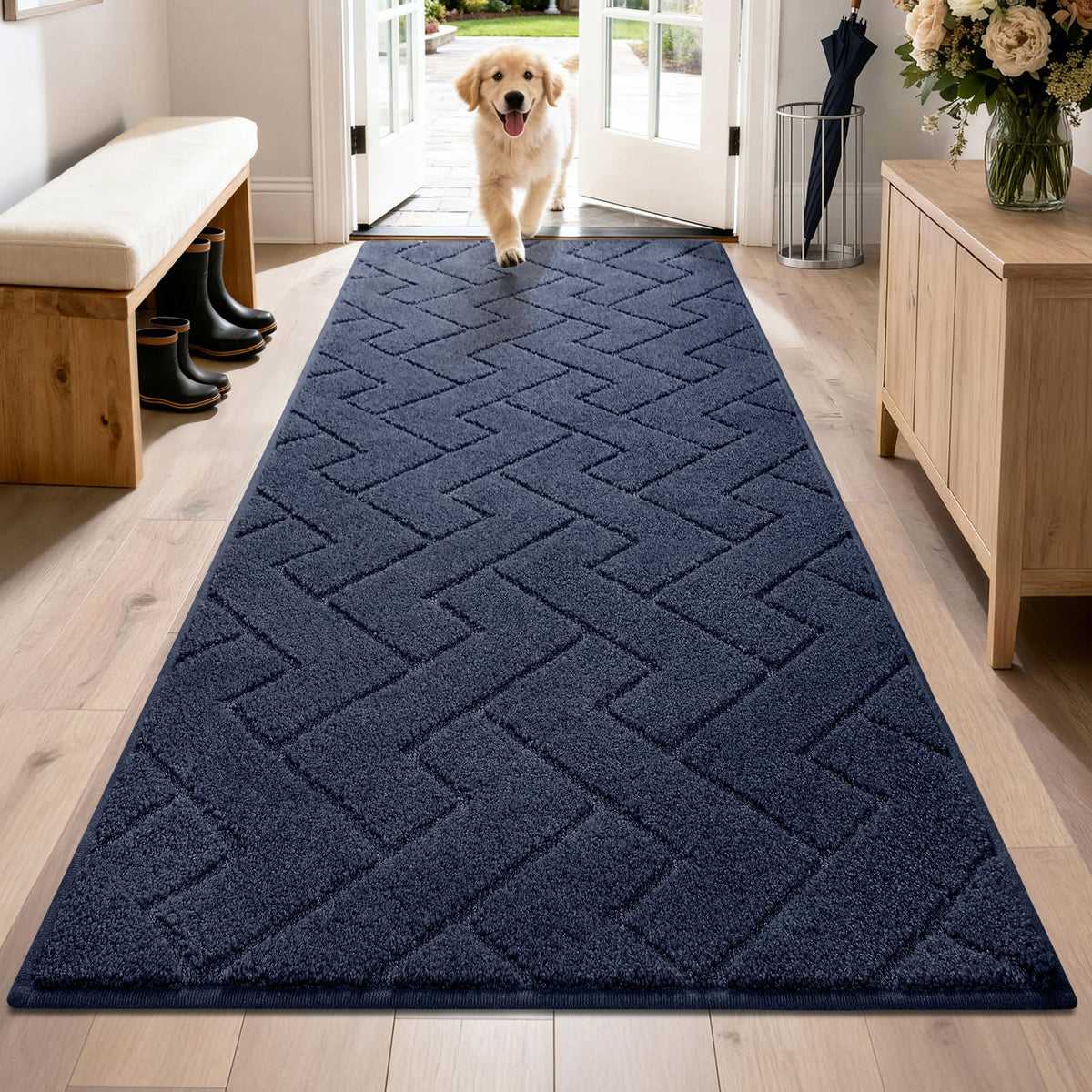 PURRUGS Dirt Trapping Door Mat Indoor Entrance, 32" x 47", Taupe