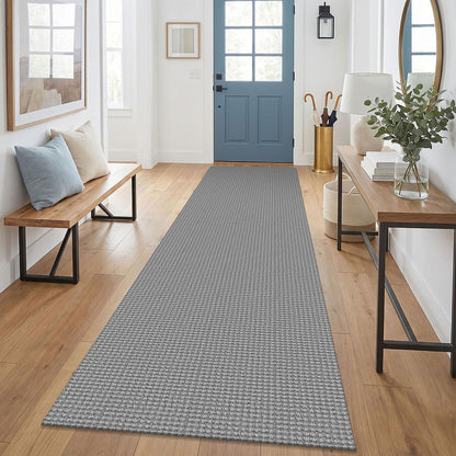 EARTHALL Woven Area Rug 3x5 Ft Washable Rugs for Entryway Braided Non Slip Rubber Backed Throw Rugs Door Mat Indoor Outdoor Entrance Cotton Carpet for Kitchen Foyer Front Door, Orange/Tan/Brown