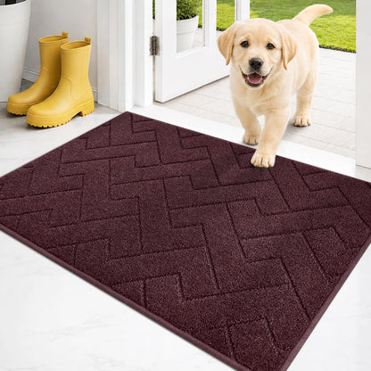 PURRUGS Dirt Trapping Door Mat Indoor Entrance, 32" x 47", Taupe