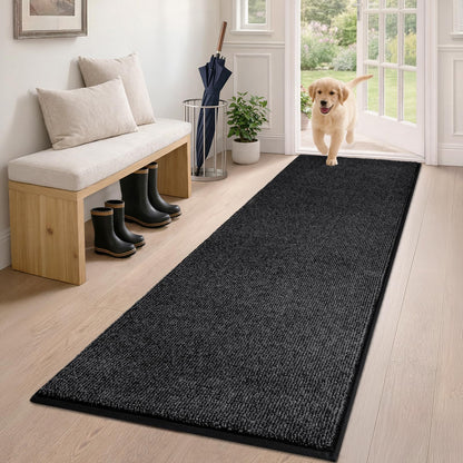 PURRUGS Dirt Trapping Indoor Door Mat, 20" x 31.5", Heathered Charcoal