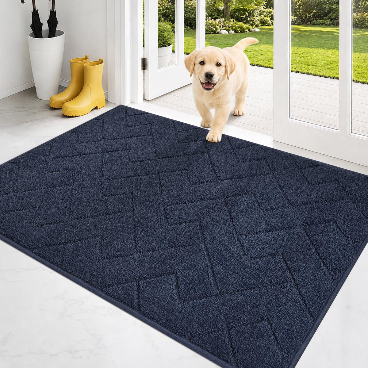 PURRUGS Dirt Trapping Door Mat Indoor Entrance, 32" x 47", Taupe