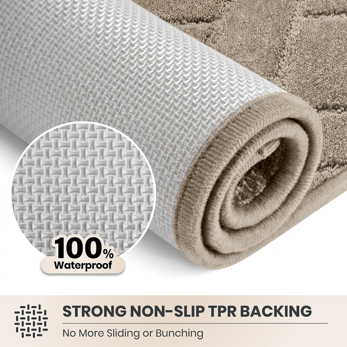 PURRUGS Dirt Trapping Door Mat Indoor Entrance, 32" x 47", Taupe