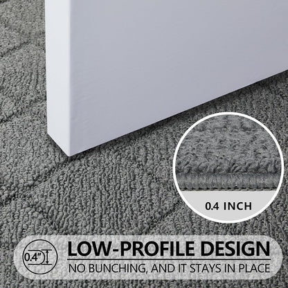 REFETONE Indoor Doormat 32" x 40", Low-Profile Front Door Mat, Dark Gray