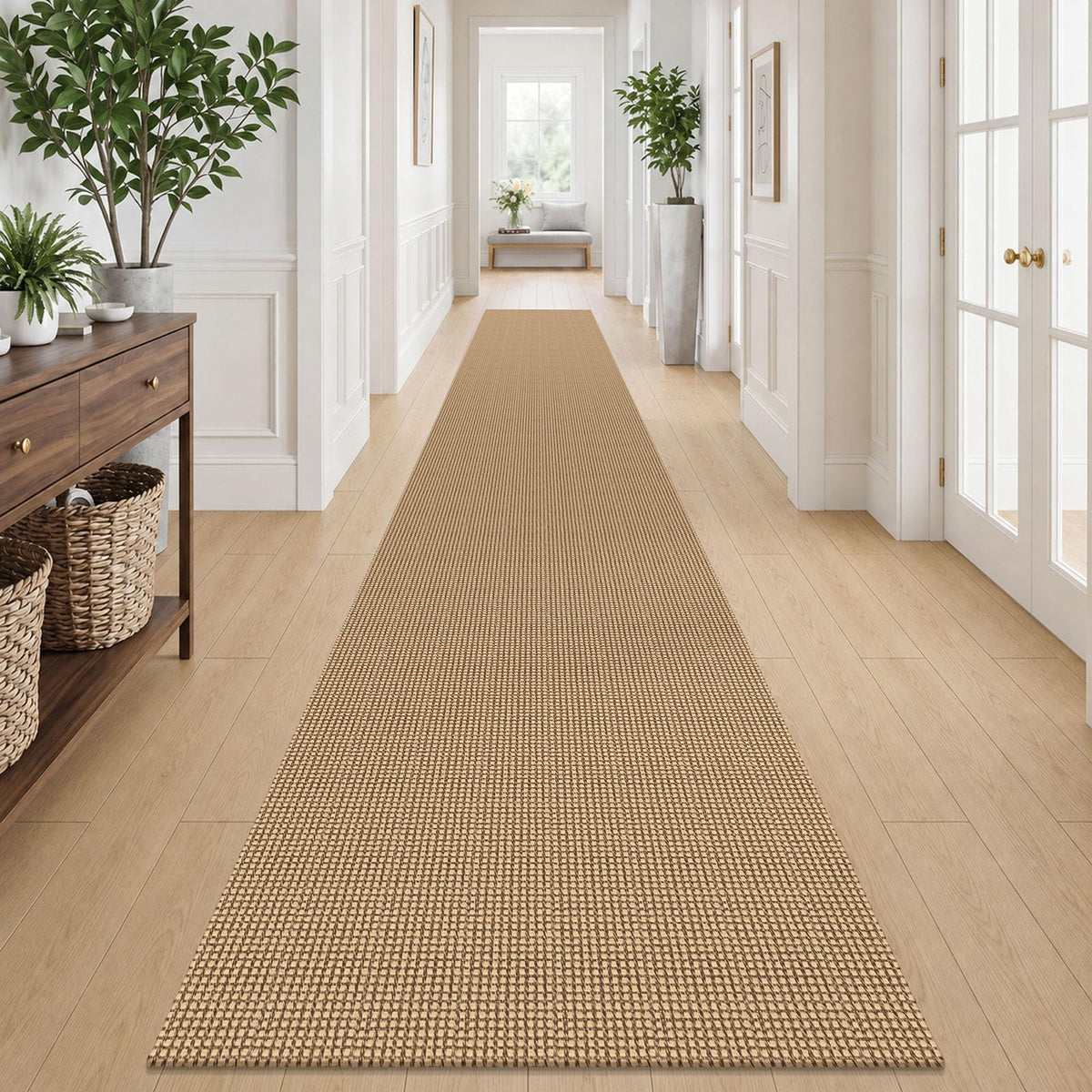 IOHOUZE Washable Area Rug 3x5 Non Slip Rubber Backed Woven Rugs for Entryway Rugs Indoor Outdoor Doormat Throw Rug Floor Carpet for Entrance Kitchen Front Door, Olive Green/Earthy Green