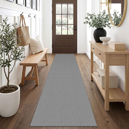 EARTHALL Woven Area Rug 3x5 Ft Washable Rugs for Entryway Braided Non Slip Rubber Backed Throw Rugs Door Mat Indoor Outdoor Entrance Cotton Carpet for Kitchen Foyer Front Door, Orange/Tan/Brown