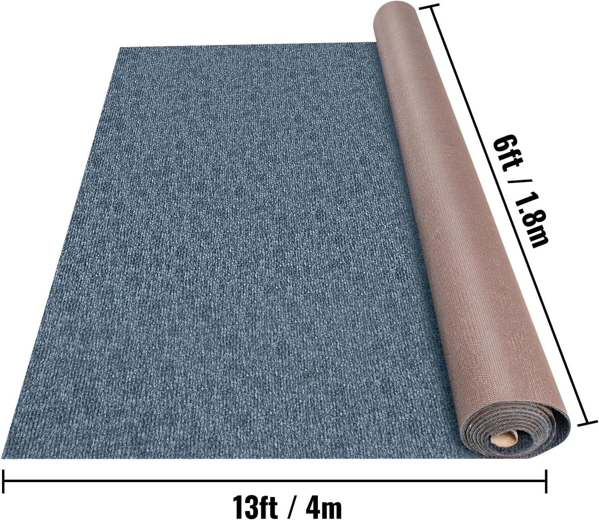 Happybuy 6 ft x 13 ft Gray Marine Boat Carpet, Indoor Outdoor Carpet