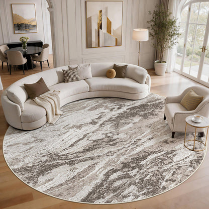 Area Rugs for Living Room: 9X12 Abstract Washable Rug Modern Neutral Large Soft Stain Resistant Non-Slip for Bedroom Dining Room Indoor Home Office Carpet - Blue Brown