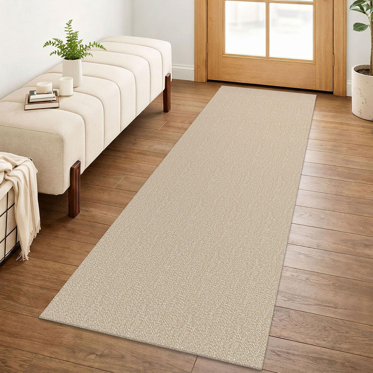 Lansny 2x3 ft Small Boho Washable Entryway Area Rug Non Slip Kitchen Runner