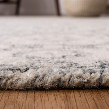 SAFAVIEH Micro-Loop Collection Area Rug - 9' x 12', Charcoal & Ivory, Handmade Wool, Ideal for High Traffic Areas in Living Room, Bedroom (MLP524H)