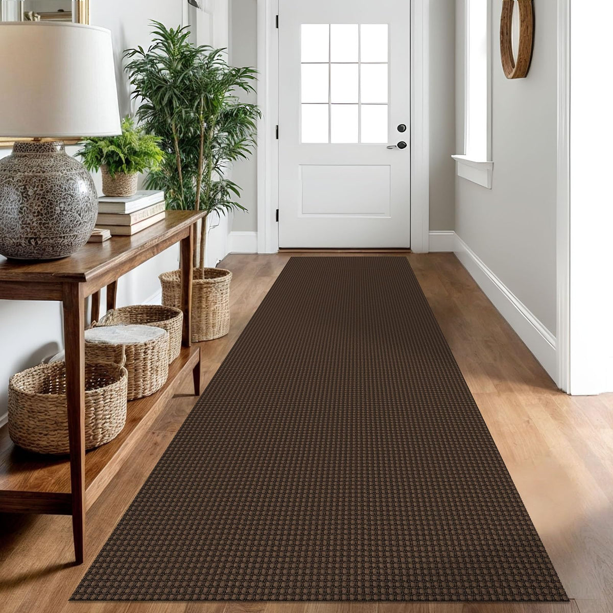 IOHOUZE Small Area Rug 2x3 Washable Woven Rugs for Entryway Non Slip Rubber Backed Front Door Rugs Indoor Doormat Throw Rug Floor Carpet for Entrance Kitchen, Cream/Beige