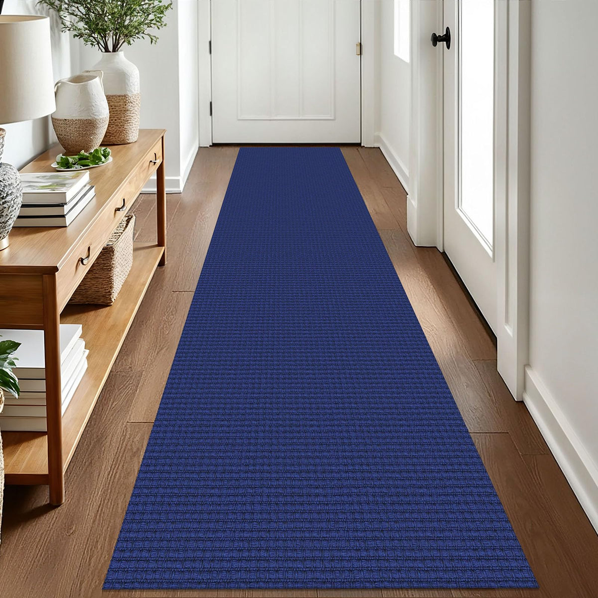 EARTHALL Woven Area Rug 3x5 Ft Washable Rugs for Entryway Braided Non Slip Rubber Backed Throw Rugs Door Mat Indoor Outdoor Entrance Cotton Carpet for Kitchen Foyer Front Door, Orange/Tan/Brown