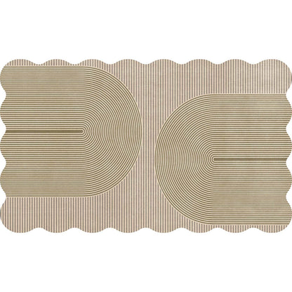 Easy Jute Rug for Pet Homes: 4x6 Outdoor Rug - Geometric Arch Pattern