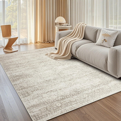 Washable Rugs 8x10 Area Rug for Living Room,Bedroom,Dining Room-Beige Green