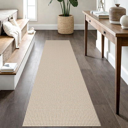 IOHOUZE Small Area Rug 2x3 Washable Woven Rugs for Entryway Non Slip Rubber Backed Front Door Rugs Indoor Doormat Throw Rug Floor Carpet for Entrance Kitchen, Cream/Beige