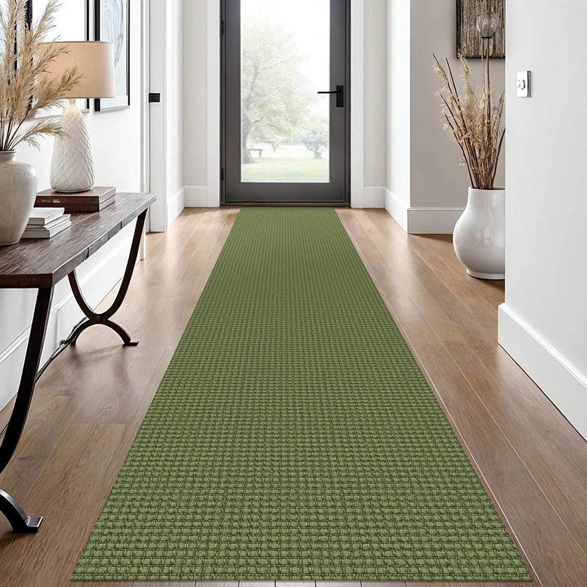 EARTHALL Woven Area Rug 3x5 Ft Washable Rugs for Entryway Braided Non Slip Rubber Backed Throw Rugs Door Mat Indoor Outdoor Entrance Cotton Carpet for Kitchen Foyer Front Door, Orange/Tan/Brown