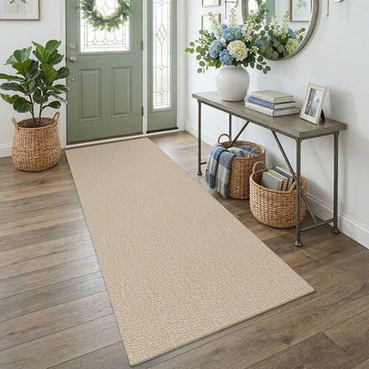 EARTHALL Washable Area Rug, Non Slip Entryway Rug, 4x6 Ft, Sand/Beige