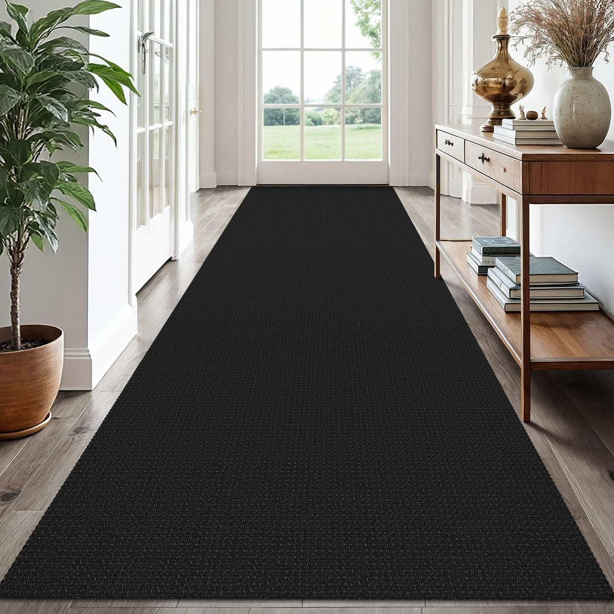 EARTHALL Woven Area Rug 3x5 Ft Washable Rugs for Entryway Braided Non Slip Rubber Backed Throw Rugs Door Mat Indoor Outdoor Entrance Cotton Carpet for Kitchen Foyer Front Door, Orange/Tan/Brown