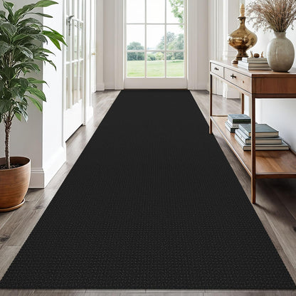 EARTHALL Woven Area Rug 3x5 Ft Washable Rugs for Entryway Braided Non Slip Rubber Backed Throw Rugs Door Mat Indoor Outdoor Entrance Cotton Carpet for Kitchen Foyer Front Door, Orange/Tan/Brown