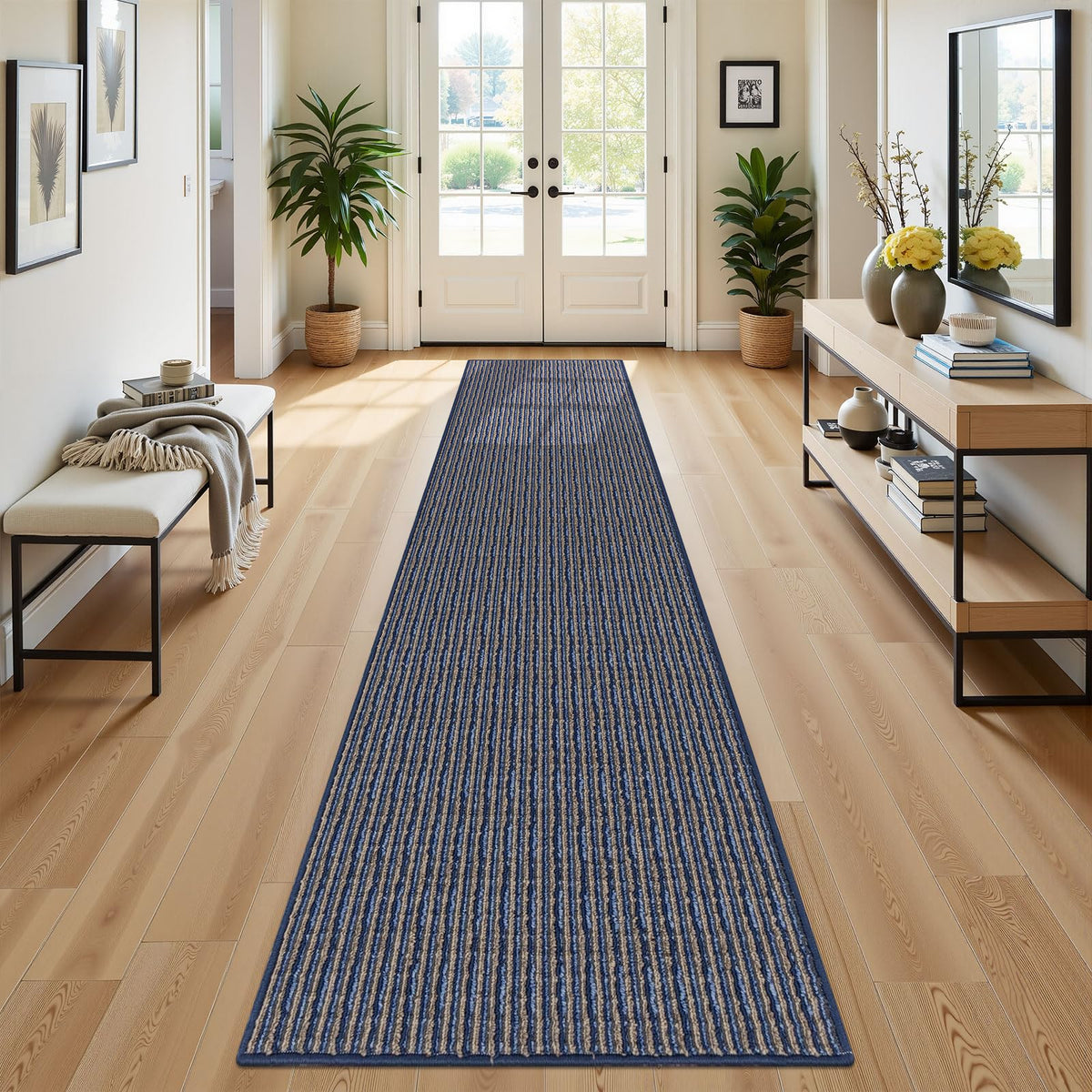 SHACOS Runner Rugs for Hallway 20"x59" Kitchen Runner Rug Floor Mat, Beige